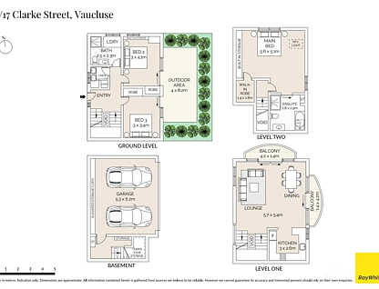 1/17 Clarke Street, Vaucluse, 3 ਕਮਰੇ, 2 ਬਾਥਰੂਮ, Townhouse
