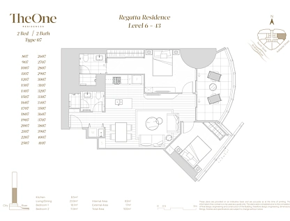 2607 /8 Adelaide St, Brisbane City, Brisbane - Inner City Region, 2 Bedrooms, 2 Bathrooms, Apartment