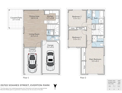 25/122 Soames Street, Everton Park, Brisbane - Northern Region , 3 rūma, 2 rūma horoi, Townhouse