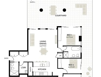 405/12 Galloway Street, Mascot, Eastern Suburbs, 3房, 2浴, Apartment