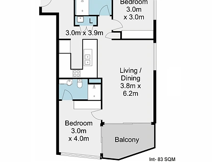 1208/14 Trafalgar Street, Woolloongabba, Brisbane - Southern Region, 2 غرف, 2 حمامات, Apartment