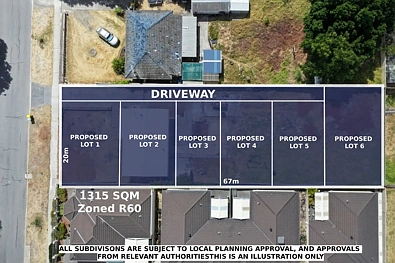 Gosnells 3房  6 TO 7 LOT SITE (STCA)