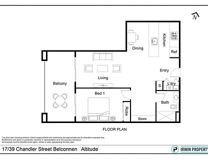 17/39 Chandler Street, Belconnen, Belconnen District, 1 habitaciones, 1 baños, Apartment