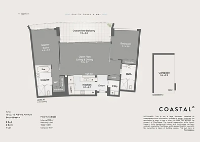 1502/19 Albert Avenue, Broadbeach, QLD 4218, 2房, 2浴, Apartment