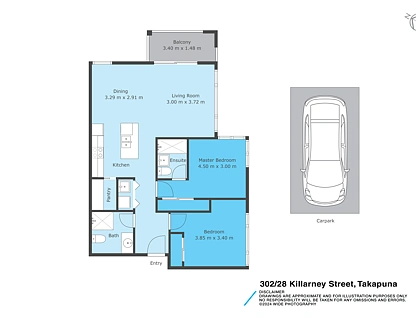 302/28 Killarney Street, Takapuna, North Shore City, 2 chambres, 2 salles de bain, Apartment