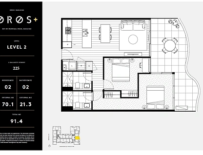 225/2 Dalgety Street, Oakleigh, Bayside, 2 rūma, 2 rūma horoi, Apartment