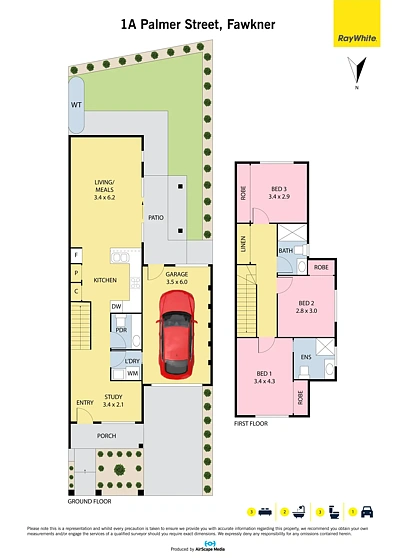 1A Palmer Street, Fawkner, VIC 3060, 3 slaapkamers, 2 badkamers, Townhouse