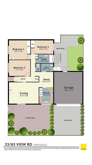 23/83 View Road, Springvale, VIC 3171, 3 Schlafzimmer, 1 Badezimmer, Unit