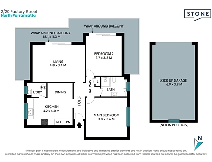 2/20 Factory Street, North Parramatta, Parramatta (Northwest suburbs), 2 침실, 1 욕실, Apartment