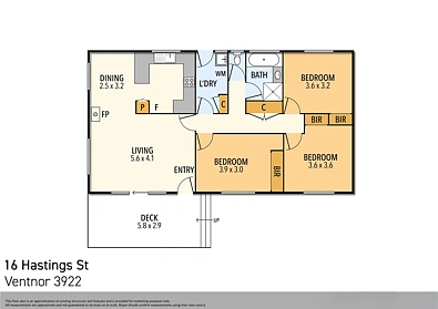 16 Hastings Street, Ventnor, VIC 3922, 3 slaapkamers, 1 badkamers, House