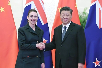 Jacinda会见中国国家主席习近平