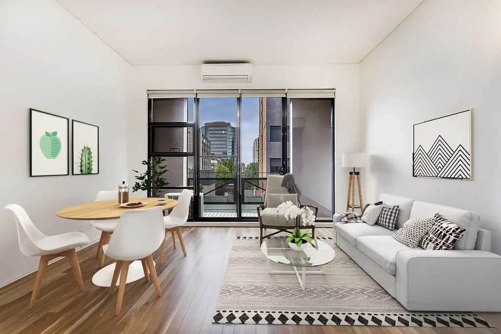Cool warehouse apartment w/ balcony | Open plan design with sleek finishes | 1930's rag trade complex