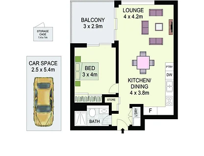 507/25 Dawes Avenue, Castle Hill, The Hills, 1 ਕਮਰੇ, 1 ਬਾਥਰੂਮ, Apartment