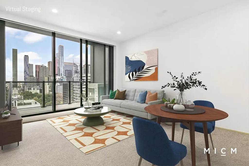 West Melbourne 1房 城市边缘顶级公寓 顶层时尚设计 步入CBD 绿意 Flagstaff Gardens 近墨大Marvel Stadium 公交通勤 高端Miele电器 落地玻璃 东向阳台 自然光 豪华浴室 中央供暖冷却 双层玻璃 全天候 concierge 服务 屋顶健身房墨尔本美景 Stylish Sub-Penthouse Retreat with Panoramic Views on the Edge of the City