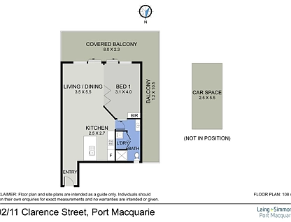 502/11 Clarence Street, Port Macquarie, North Coast, 1 chambres, 1 salles de bain, Unit