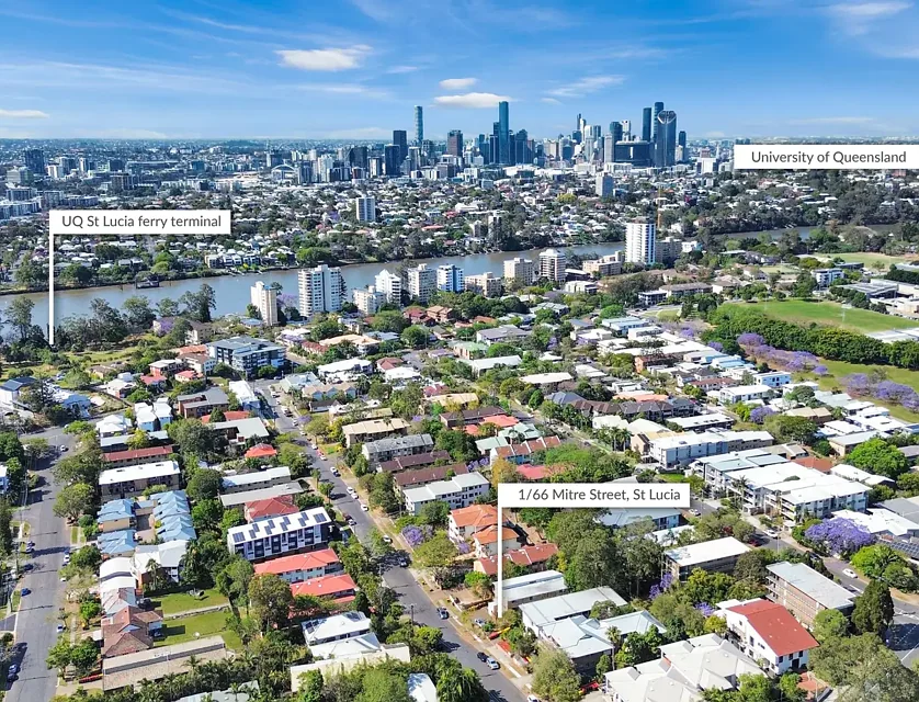 1/66 Mitre Street, St Lucia, QLD 4067, 2 slaapkamers, 1 badkamers, Unit