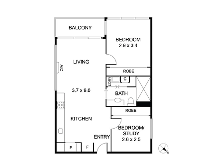 311/86 Macaulay Road, North Melbourne, Melbourne CBD, 2 chambres, 1 salles de bain, Apartment