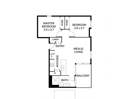 1504/392 Spencer Street, West Melbourne, Melbourne CBD, 2 chambres, 1 salles de bain, Apartment