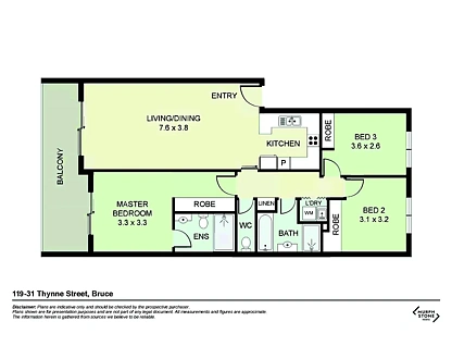 119/31 Thynne Street, Bruce, ACT 2617, 3 कमरे, 2 बाथरूम, Apartment