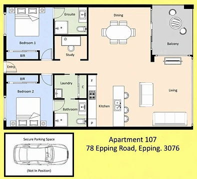 107/78 Epping Road, Epping, VIC 3076, 2 rūma, 2 rūma horoi, Apartment