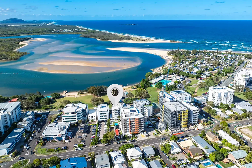 Maroochydore 3 Bedroom Spacious North Facing Apartment in Cotton Tree - River, Ocean & Parkland views