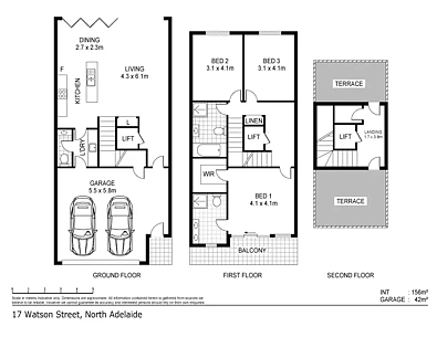 17 Watson Street, North Adelaide, SA 5006, 3房, 2浴, House