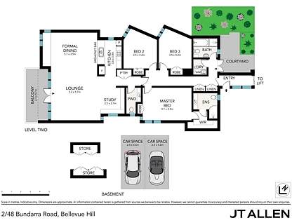 2/48 Bundarra Road, Bellevue Hill, Eastern Suburbs, 3 રૂમ, 2 બાથરૂમ, Apartment