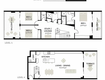 40/1 Wiley Street, Chippendale, Sydney CBD, 3 રૂમ, 2 બાથરૂમ, Apartment