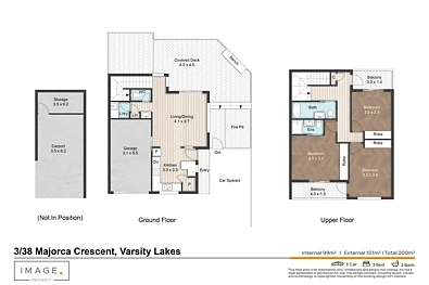 3/38 Majorca Crescent, Varsity Lakes, QLD 4227, 3房, 2浴, Townhouse
