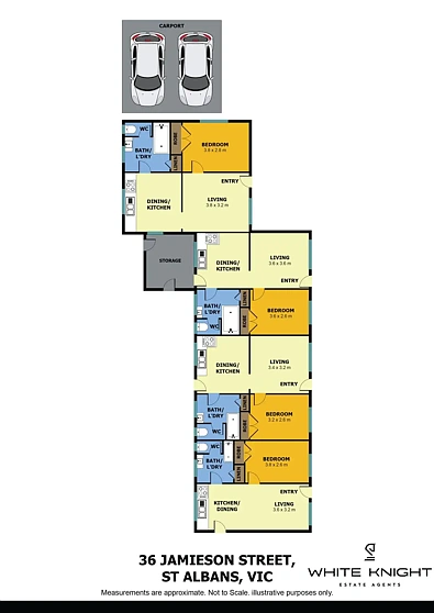 户型图 - 36 Jamieson Street, St Albans, VIC 3021