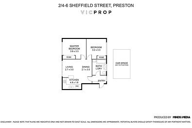 户型图 - 2/4-6 Sheffield Street, Preston, VIC 3072
