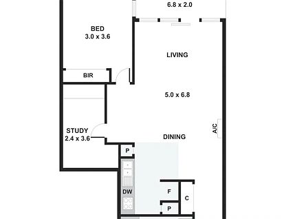 207/62 Mt Alexander Road, Travancore, North West Melbourne, 1 कमरे, 1 बाथरूम, Apartment