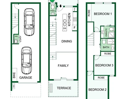 8/12 Ellison Harvie Close, Greenway, Tuggeranong District, 3 chambres, 2 salles de bain, Townhouse