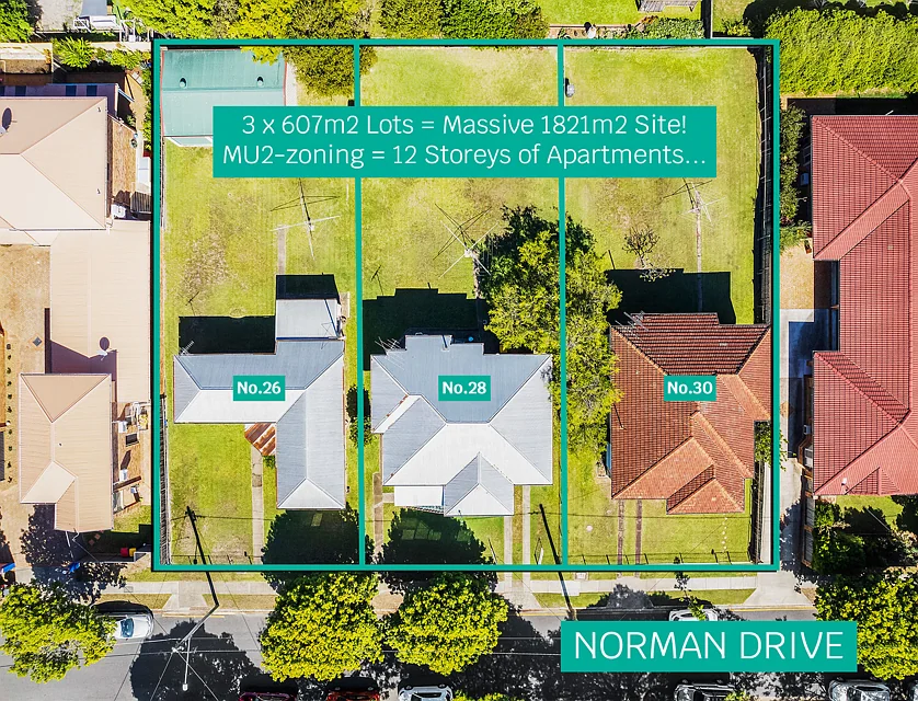 26,28,30 Norman Drive, Chermside, Brisbane - Northern Region , 3 chambres, 1 salles de bain, House