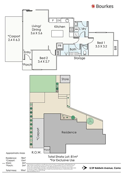5/39 Baldwin Street, Como, WA 6152, 2 slaapkamers, 1 badkamers, Unit