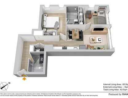 1301/128 Brookes Street, Fortitude Valley, Brisbane - Inner City Region, 2房, 2浴, Apartment