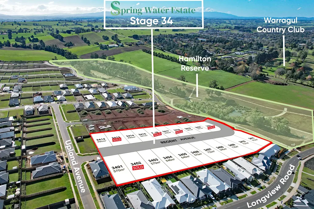 Warragul  Springwater Estate - Stage 34 Release - 21 Lots Available