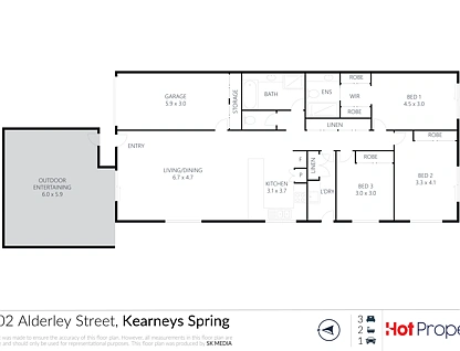 2/402 Alderley Street, Kearneys Spring, QLD 4350, 3房, 2浴, Unit