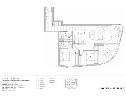 709/9 Christie Street, South Brisbane, Brisbane - Inner City Region, 2 ห้องนอน, 2 ห้องน้ำ, Apartment