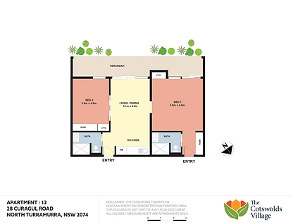 A11 & A12/28 Curagul Road, North Turramurra, Upper North Shore, 1 રૂમ, 2 બાથરૂમ, Lifestyle Property