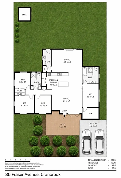 35 Fraser Avenue, Cranbrook, QLD 4814, 4房, 2浴, House