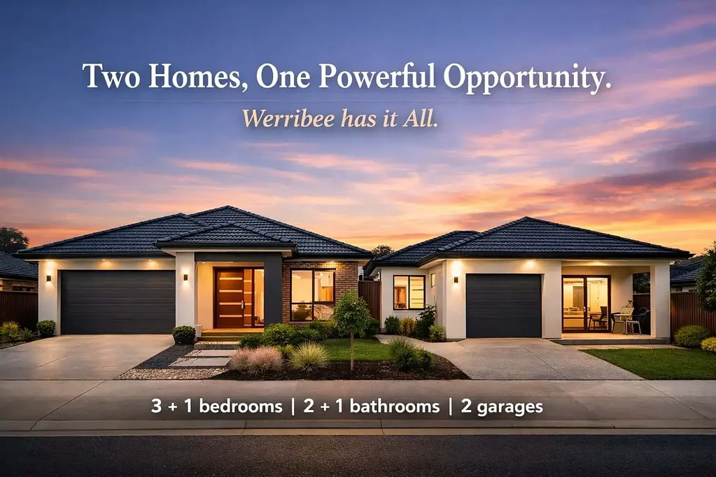 Werribee 4Zimmer Two Homes, One Powerful Opportunity. Werribee has it All.
