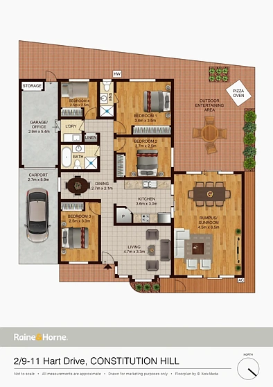 2/9-11 Hart Drive, Constitution Hill, NSW 2145, 4 slaapkamers, 2 badkamers, Townhouse