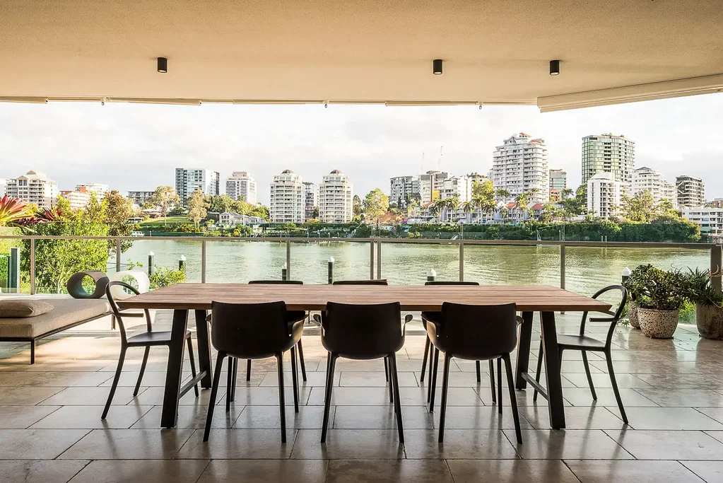New Farm 3 Bedroom Full Floor Apartment with Private Riverfront Views