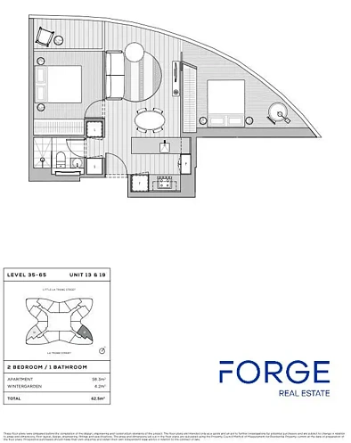 5119/228 La Trobe Street, Melbourne, VIC 3000, 2 Bedrooms, 1 Bathrooms, Apartment