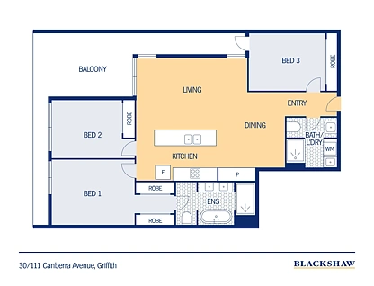 30/111 Canberra Avenue, Griffith, Inner South, 3 ਕਮਰੇ, 2 ਬਾਥਰੂਮ, Apartment