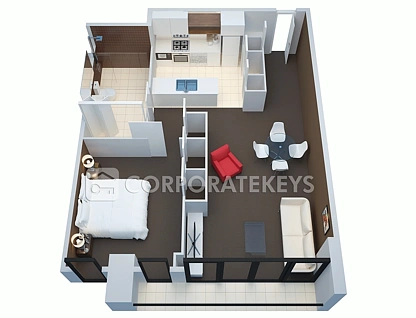 1302/1 Freshwater Place, Southbank, Melbourne CBD, 1 ห้องนอน, 1 ห้องน้ำ, Apartment
