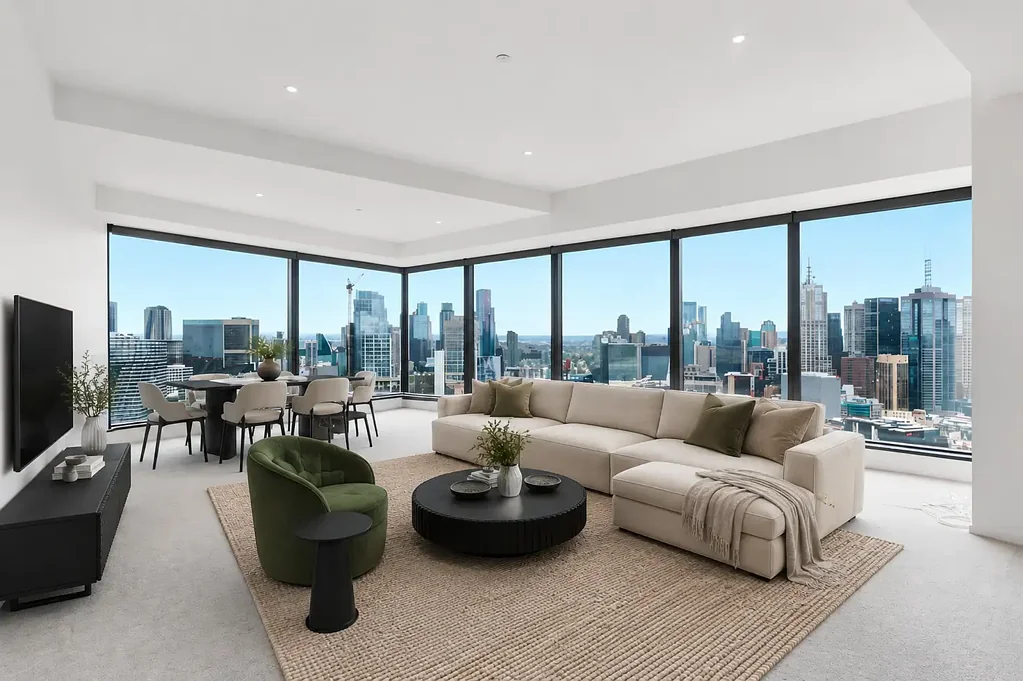 North-Facing Living High Above Southbank