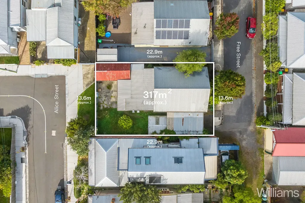Yarraville 3房 Yarraville紧俏地段 317㎡多功能地块 双向街道入口 未来潜力无限 邻近Village中心 咖啡馆餐厅云集 Rare Dual-Access Opportunity in One of Yarraville’s Most Coveted Pockets