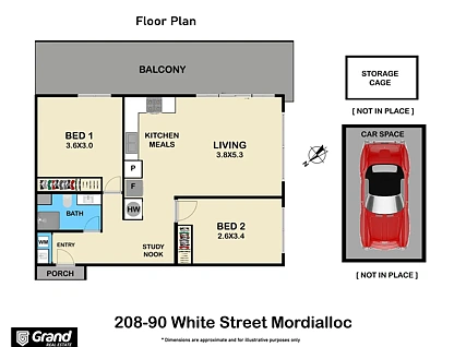208/90 White Street, Mordialloc, VIC 3195, 2 Kuwarto, 1 Banyo, Apartment